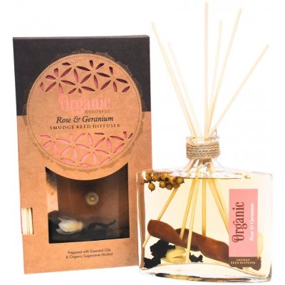 Organic tyčinkový difuzér Rose & Geranium 150 ml – Hledejceny.cz
