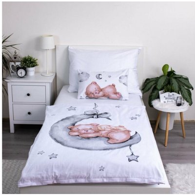 Jerry Fabrics povlečení do postýlky Medvídek Ribbon baby 100 x 135 cm 40 x 60 cm – Sleviste.cz