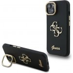 Guess PU Grained 4G Logo Stand Camera Frame pro iPhone 15 Black – Zboží Živě