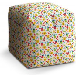Sablio taburet Cube dětské obrázky 40x40x40 cm