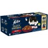 FELIX TASTY SHREDS hovězí kuře kachna krůta ve šťávě 44 x 80 g