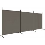 VidaXL 350280 dělicí Paraván šedá 180 x 525 cm – Zboží Dáma