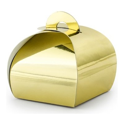 PartyDeco Krabička malá oblá zlatá 10 ks – Zbozi.Blesk.cz