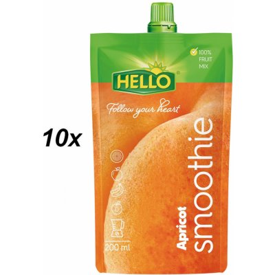 HELLO Smoothie meruňka kapsička 10 x 200 ml – Zboží Mobilmania