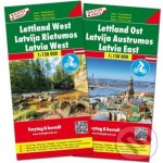 cyklomapa Latvia Lotyšsko 1:150 t. set 2 mapy – Zboží Dáma