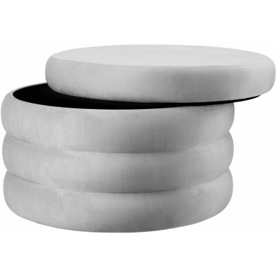 tectake 405926 taburet altu xl, čalouněný, úložný prostor - šedý sametový vzhled – Zboží Dáma