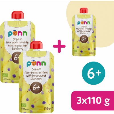 Salvest Põnn Bio Banán s borůvkou a obilnými vločkami 110 g – Sleviste.cz