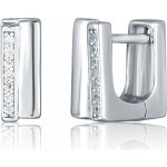 JVD Dámské stříbrné náušnice hranaté se zirkony Svle3069XH2BI00 – Zboží Mobilmania