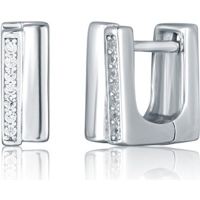 JVD Dámské stříbrné náušnice hranaté se zirkony Svle3069XH2BI00 – Zboží Mobilmania