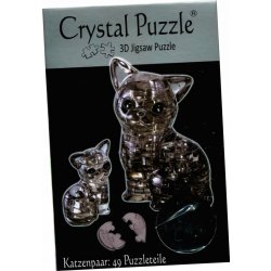 HCM KINZEL 3D Crystal puzzle Kočka s koťátkem 49 ks