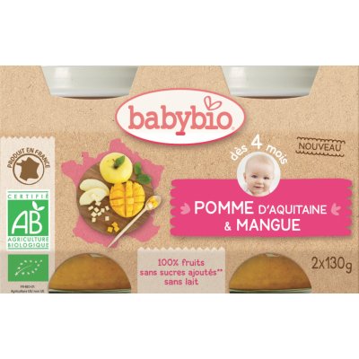 Babybio jablko mango 2 x 130 g