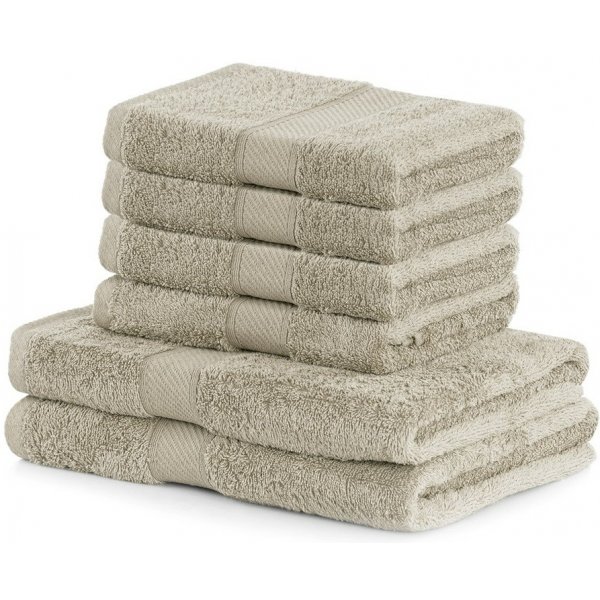 Ručník DecoKing Sada ručníků a osušek Bamby béžová, 4 ks 50 x 100 cm, 2 ks 70 x 140 cm