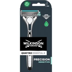 Wilkinson Quattro Essential Precision Sensitive 1-up + 1 ks hlavice
