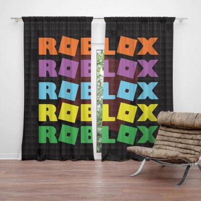 Sablio Závěs ROBLOX Barevný text: 2ks 140x250cm – Hledejceny.cz