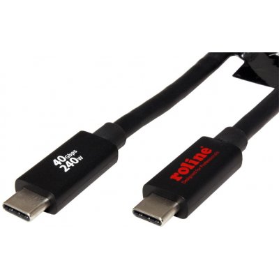 Roline 11.02.9104 USB4 40Gbps USB C(M) - USB C(M), PD 240W, 1m, černý