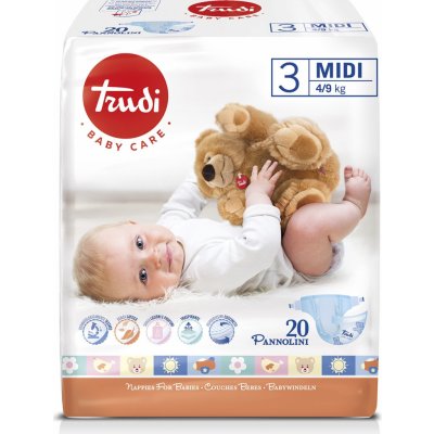 Trudi Baby Dry Fit Medium 4-9 kg 20 ks