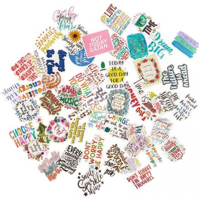 DP Craft Vinylové motivační samolepky se slogany 5-8 cm 50ks – Hledejceny.cz