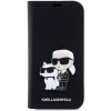 Pouzdro a kryt na mobilní telefon Pouzdro Karl Lagerfeld PU Saffiano Karl and Choupette NFT Apple iPhone 13 černé