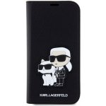Pouzdro Karl Lagerfeld PU Saffiano Karl and Choupette NFT Apple iPhone 13 černé – Zboží Mobilmania