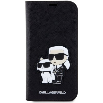 Pouzdro Karl Lagerfeld PU Saffiano Karl and Choupette NFT Apple iPhone 13 černé – Zbozi.Blesk.cz