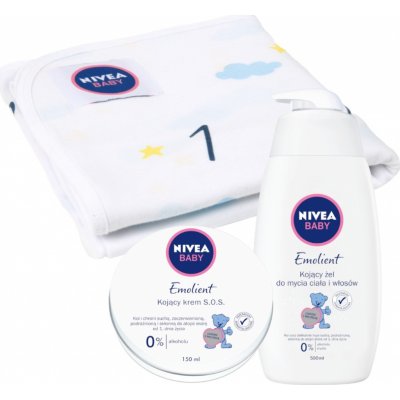 NIVEA BABY Dětský zklidňující krém 150ml Gel na mytí 500ml Deka – Zboží Mobilmania