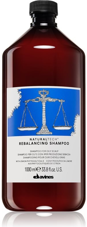 Davines NATURALTECH Rebalancing šampon pro pokožku s nadměrnou tvorbou mazu 1000 ml