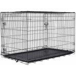 Dog Fantasy Klec skládací 2 dveře černá XXL 121 x 74 x 82 cm – Zboží Mobilmania