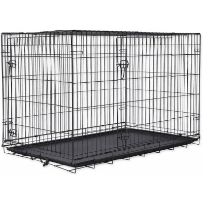 Dog Fantasy Klec skládací 2 dveře černá XXL 121 x 74 x 82 cm – Zboží Mobilmania