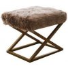 Taburet Atelier del Sofa Pouffe Capraz Pelush Gold / Brown