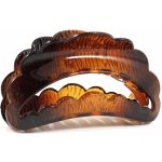 Půlkulatý skřipec na vlasy Barva: hnědá – Zboží Mobilmania