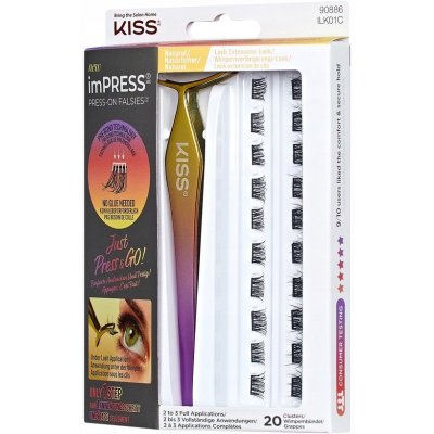 KISS Umělé trsové řasy imPRESS Press on Falsies Kit 01 – Zboží Mobilmania