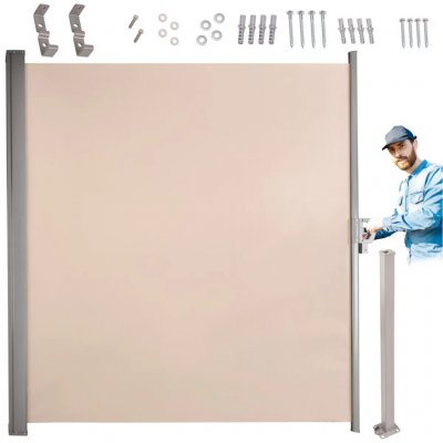 KIK Markýza na boční terasu LUARO 180 x 400 cm béžová KX3219_1 – Sleviste.cz