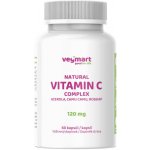 Vegmart Přírodní vitamín C 120 mg Acerola, Camu camu, Šipky 60 kapslí – Hledejceny.cz