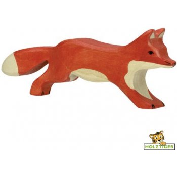 Holztiger Běžící červená liška zvířátko z lesa