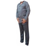 Xcena pánské pyžamo dlouhé propínací modrá – Sleviste.cz