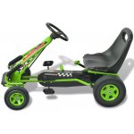 vidaXL 80153 Šlapací motokára s nastavitelným sedátkem zelená – Sleviste.cz