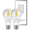 Immax NEO Smart sada žárovek filament LED 2xE27 5W teplá studená bílá stmívatelná