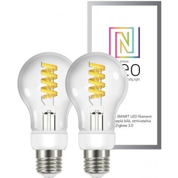 Immax NEO Smart sada žárovek filament LED 2xE27 5W teplá studená bílá stmívatelná