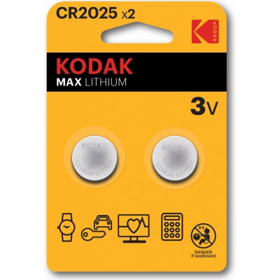 Kodak MAX Lithium CR 2025 2ks 418736 – Zboží Mobilmania