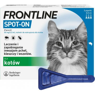 FRONTLINE SPOT ON pro kočky 3 x 0,5 ml – Hledejceny.cz