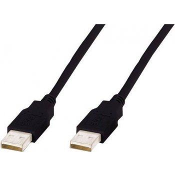 Digitus AK-300100-018-S USB A/samec na A/samec, Měď, 1,8m, černý