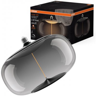 Osram E27 12W = 32W 350 lm 1800K teplá bílá Smoke Filament Dimmable Vintage 1906 – Hledejceny.cz