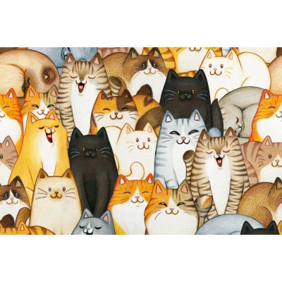 Darré Bavlněná látka Kočky š.160 bavlna – Zboží Mobilmania