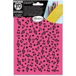 Aladine Silikonová samolepicí šablona Aladine 3D, A5 Noty – Zboží Dáma