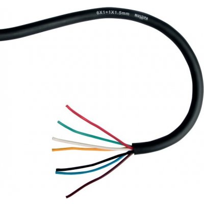Kabel 7žilový, 6 x 1 mm + 1,5 mm, gumový plášť MULTIPA | Zboží Auto