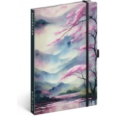 NOTIQUE Notes Sakura linkovaný 13 x 21 cm – Zboží Dáma
