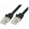 síťový kabel Logilink CP1033U Patch, U/UTP, 5e, licna, CCA, PVC, 1m, černý