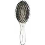 Olivia Garden Expert Care Oval oválný kartáč na vlasy s kančími štětinami stříbrný – Zboží Dáma