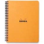 Rhodia Classic kroužkový blok A5+ čtverečkovaný oranžový 80 listů – Zboží Živě