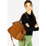 Mazzini Marco CAMEL dámská shopper kožená kabelka V95C – Hledejceny.cz